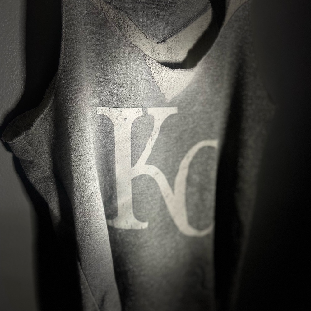 KC royals metallic silver tank